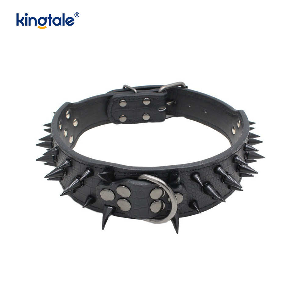 Collare per cani con borchie a spillo affilato Collari per cani in pelle alla moda