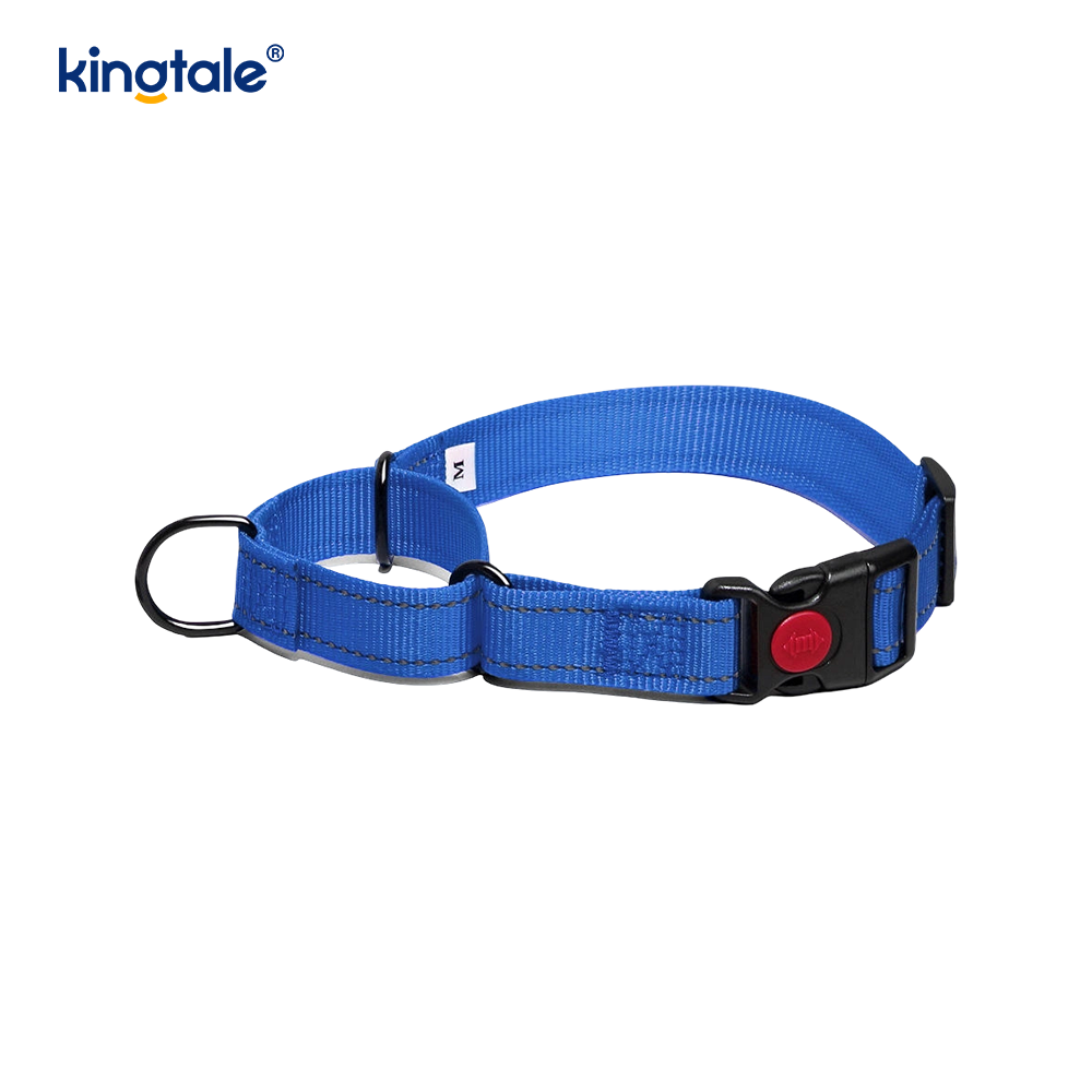 Collare per cani martingala in nylon regolabile riflettente a sgancio rapido e senza tiraggio