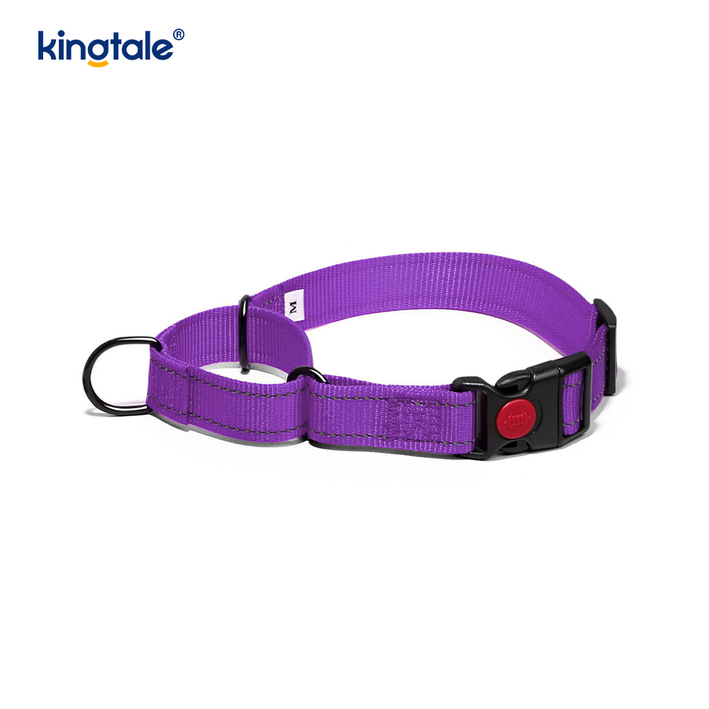 Collare per cani martingala in nylon regolabile riflettente a sgancio rapido e senza tiraggio