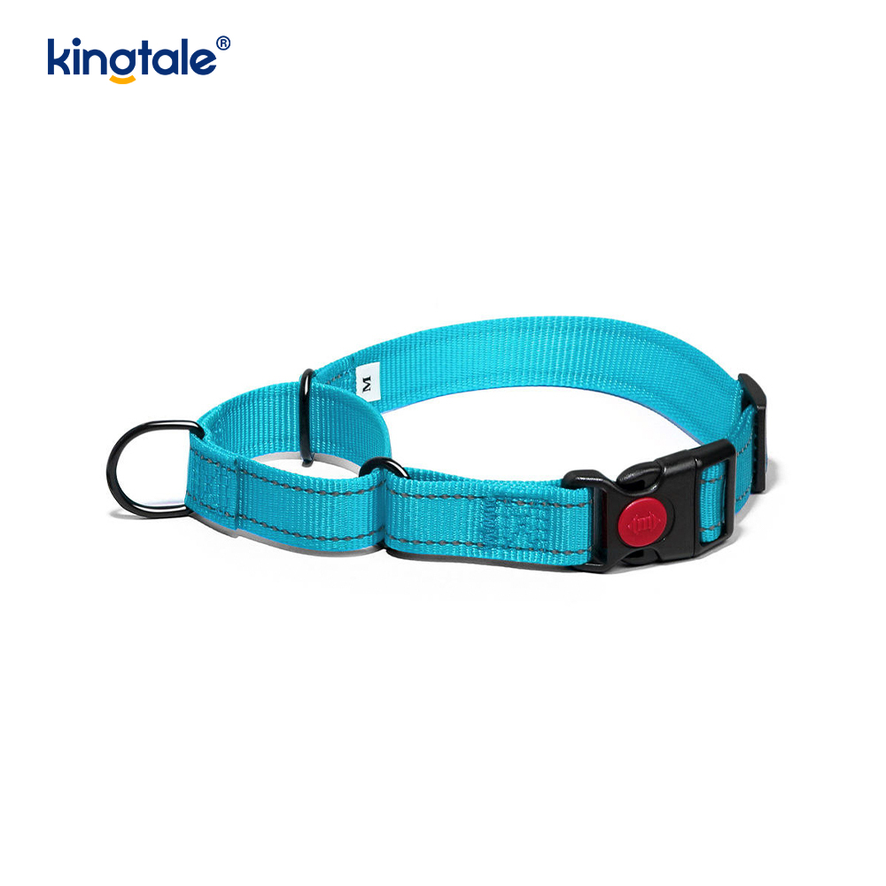 Collare per cani martingala in nylon regolabile riflettente a sgancio rapido e senza tiraggio