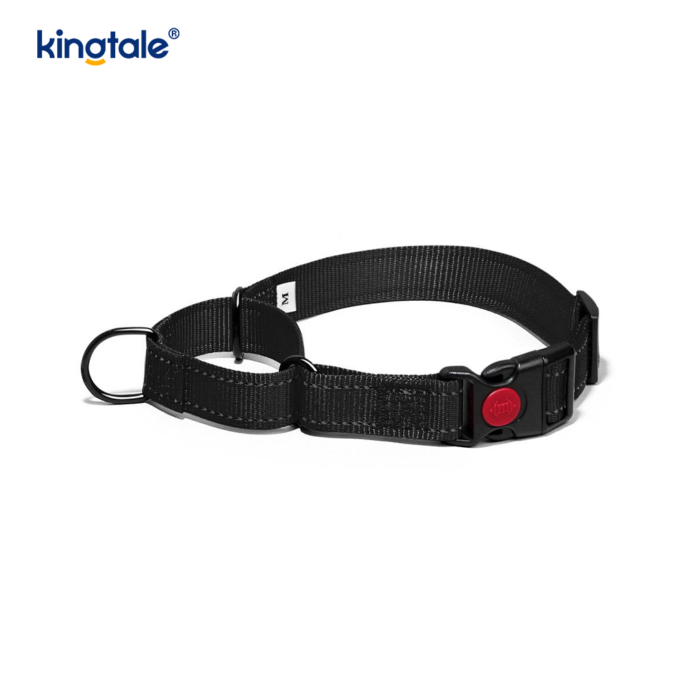 Collare per cani martingala in nylon regolabile riflettente a sgancio rapido e senza tiraggio