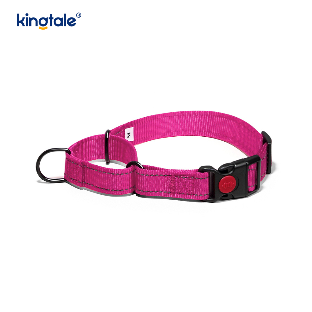 Collare per cani martingala in nylon regolabile riflettente a sgancio rapido e senza tiraggio