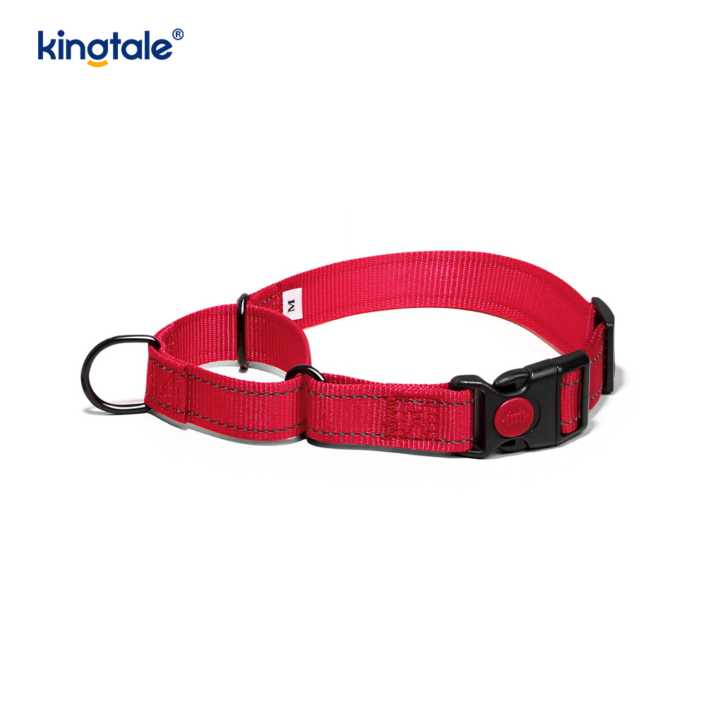Collare per cani martingala in nylon regolabile riflettente a sgancio rapido e senza tiraggio