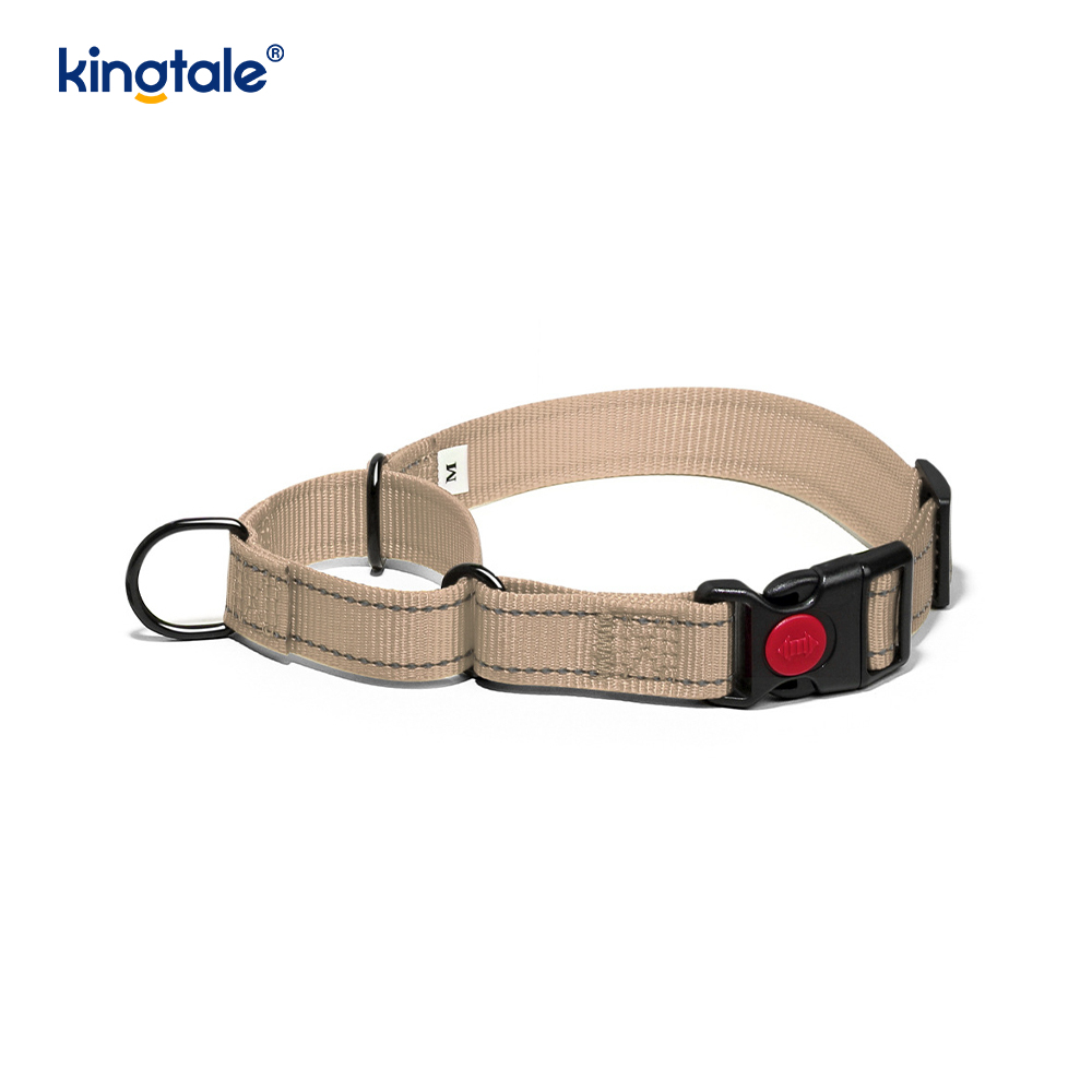 Collare per cani martingala in nylon regolabile riflettente a sgancio rapido e senza tiraggio