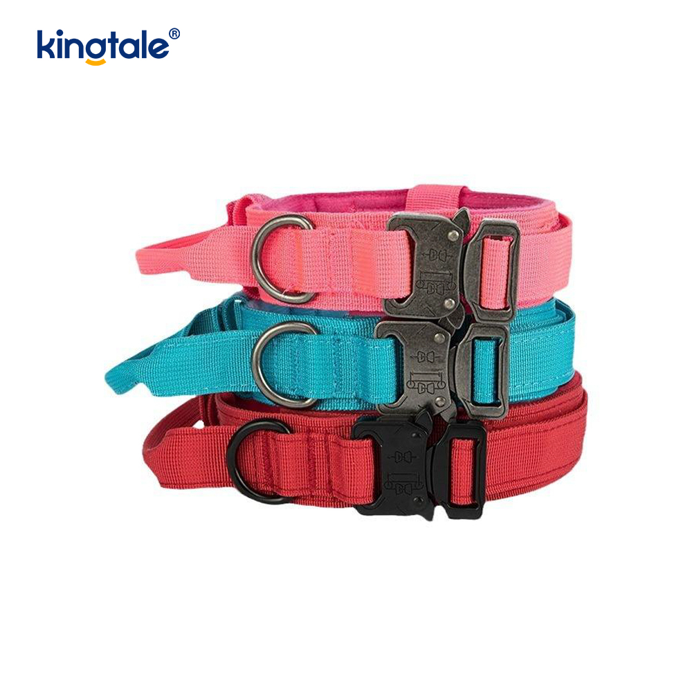 CutsomTraining Maniglia di controllo in nylon Collare con fibbia in metallo