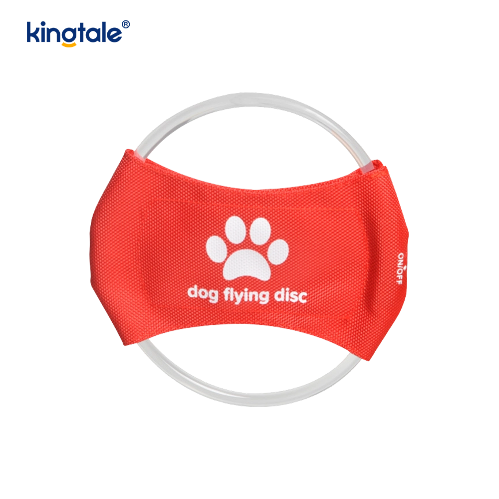 Giocattolo per addestramento del cane Frisbee con luce ricaricabile a LED