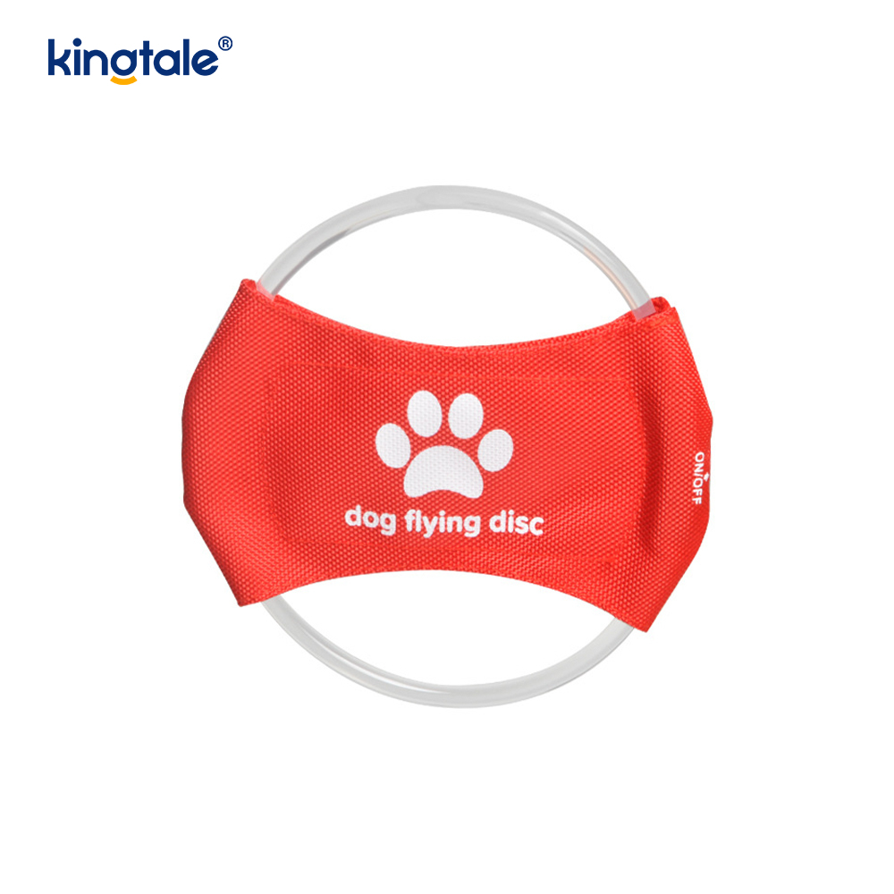 Giocattolo per addestramento del cane Frisbee con luce ricaricabile a LED