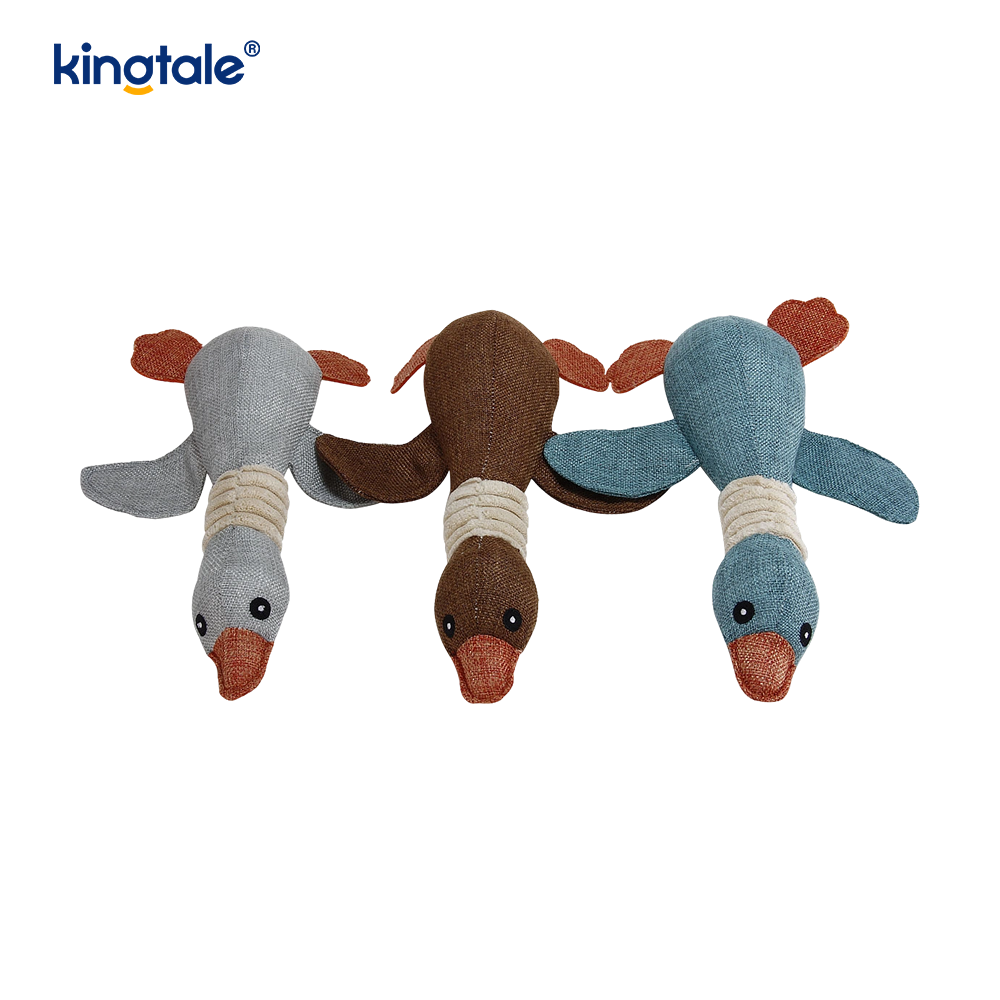Giocattolo per animali di peluche cigolante a forma di oca
