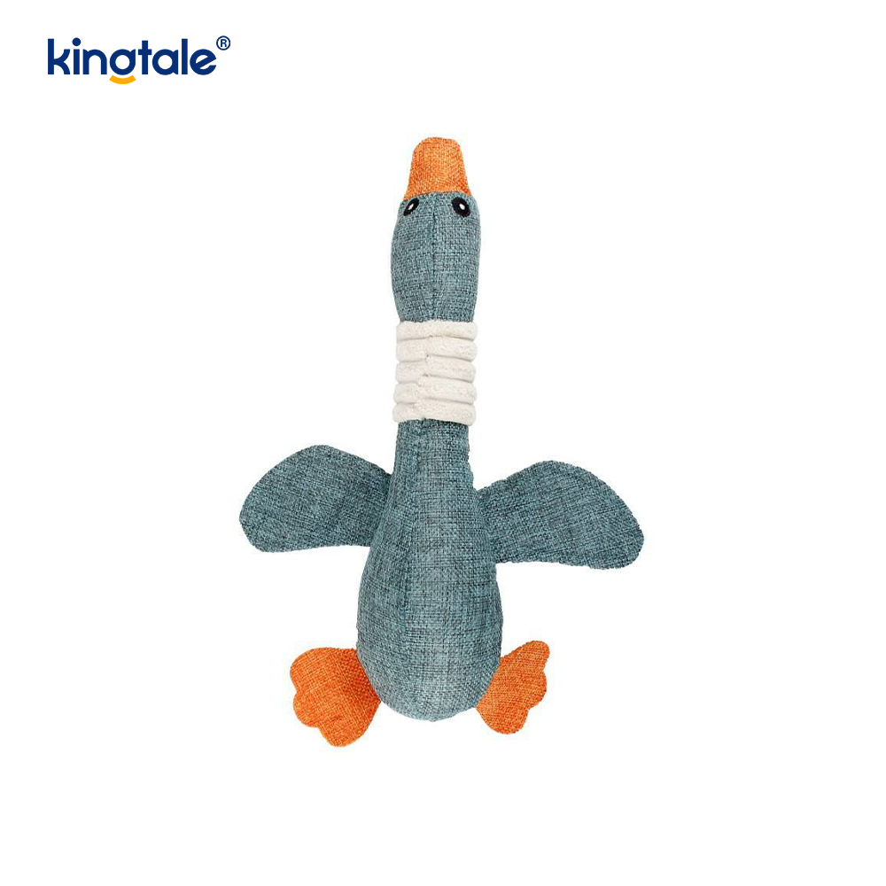 Giocattolo per animali di peluche cigolante a forma di oca