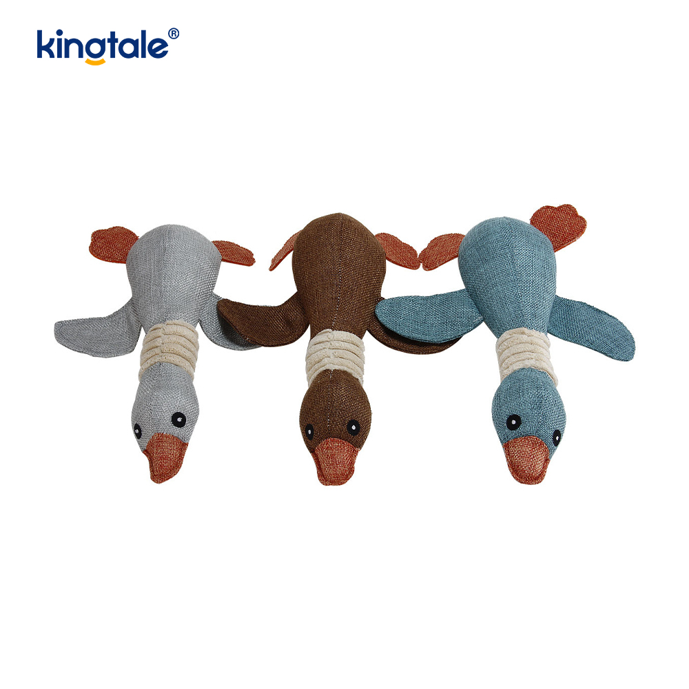 Giocattolo per animali di peluche cigolante a forma di oca