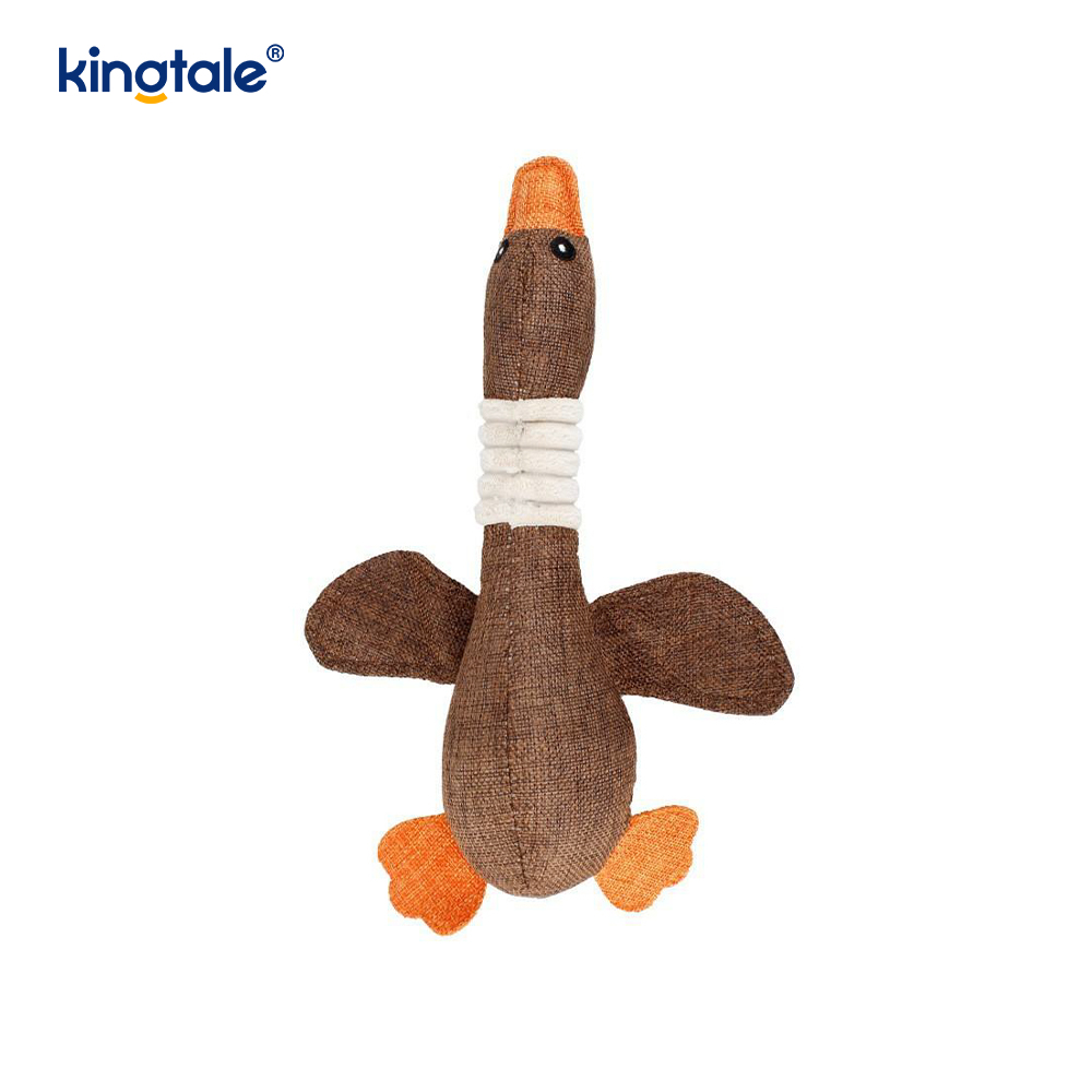 Giocattolo per animali di peluche cigolante a forma di oca