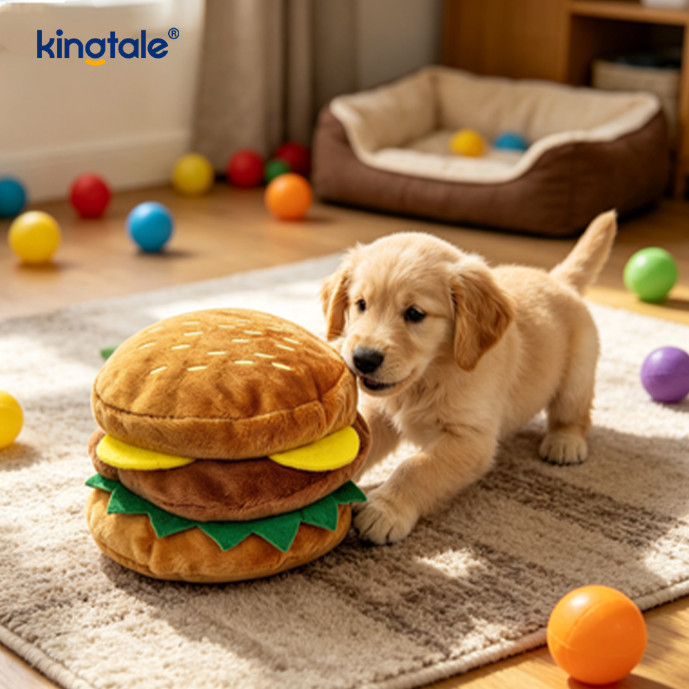 Cibo Giocattolo Urlante Hamburger, Patatine Fritte, Coscia di Pollo per Cane e Gatto