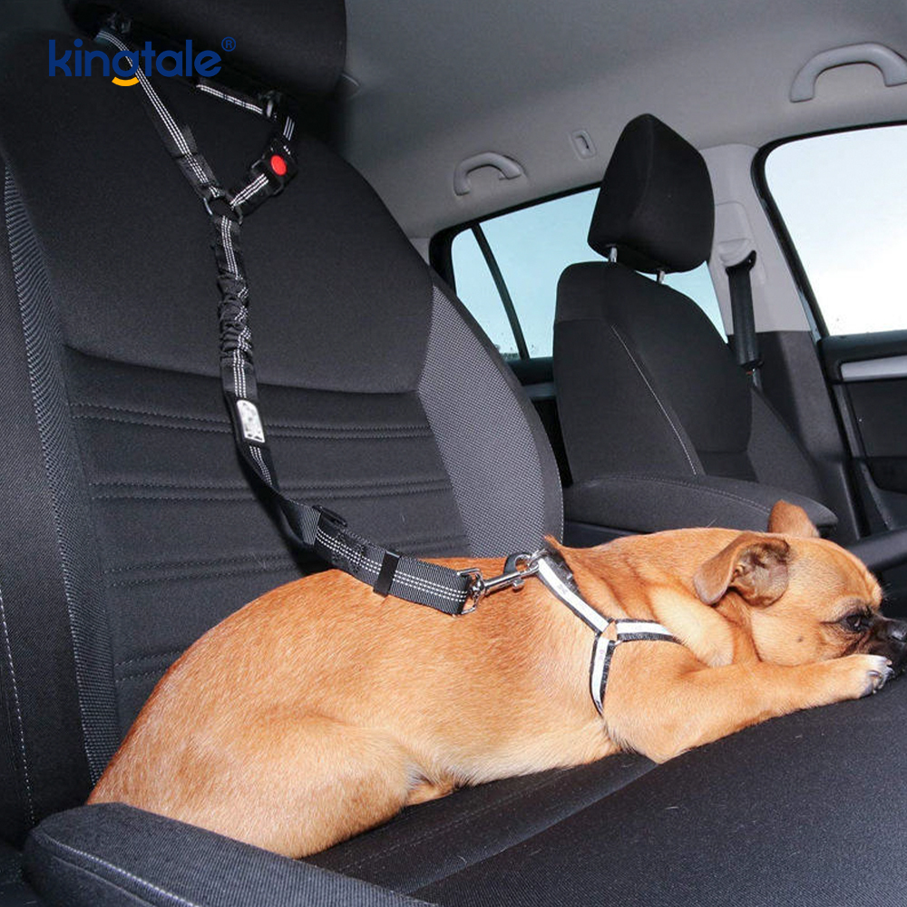 Guinzaglio per cintura di sicurezza per auto per animali domestici riflettente in poliestere resistente anti-sbalzo