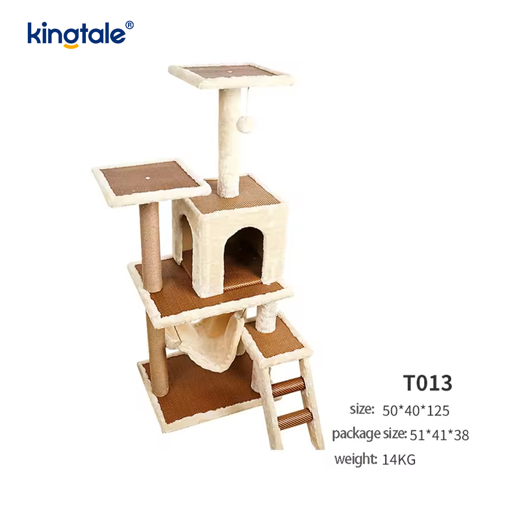 Tiragraffi per gatti in sisal naturale, torre per gatti alta, in peluche, a più livelli