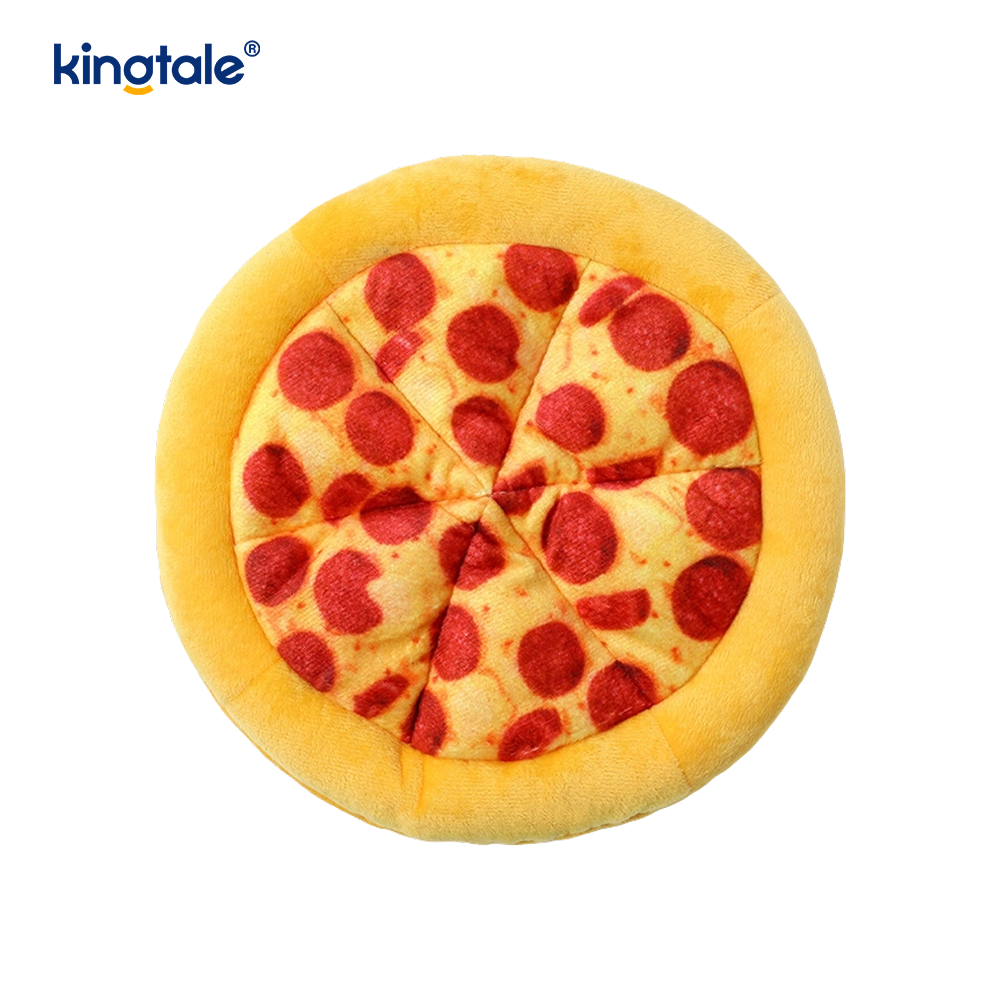 Divertenti giocattoli da masticare striduli per animali domestici: pizza e ciambella