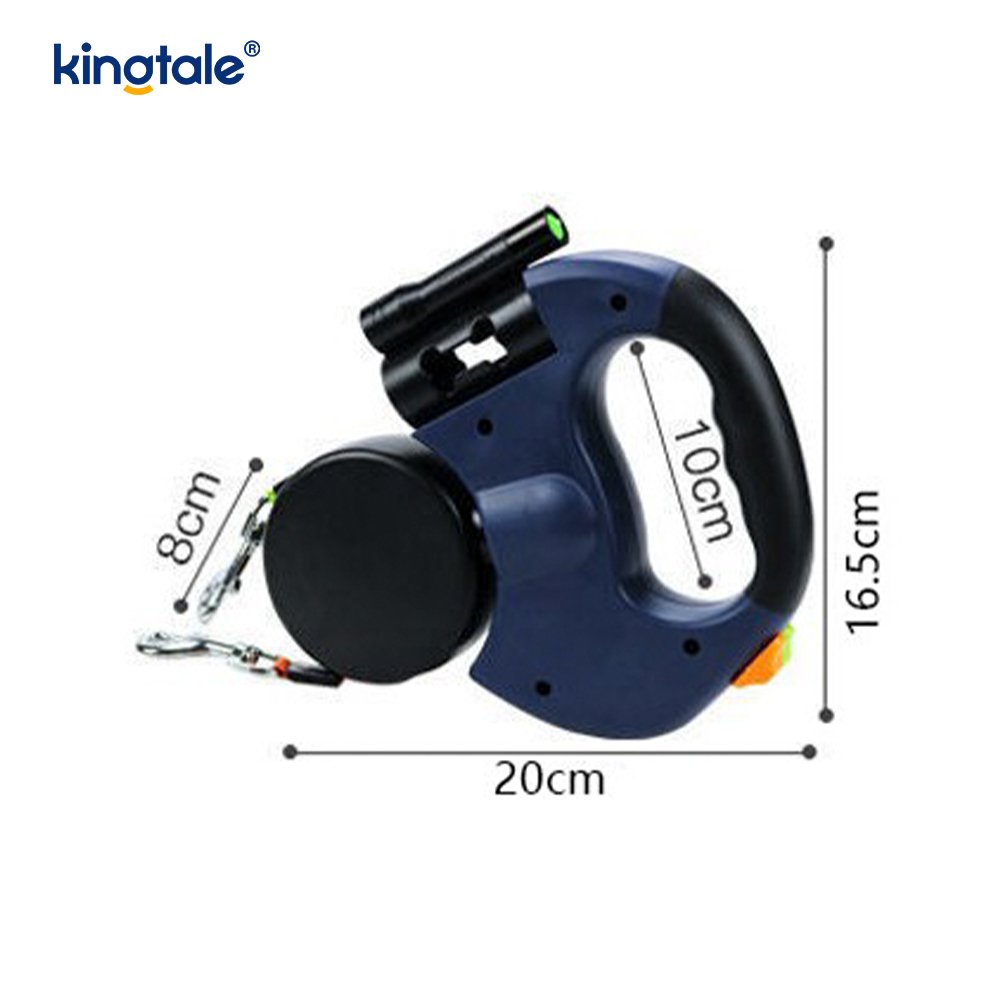 Guinzaglio doppio per cani retrattile a 360 gradi con luce a LED