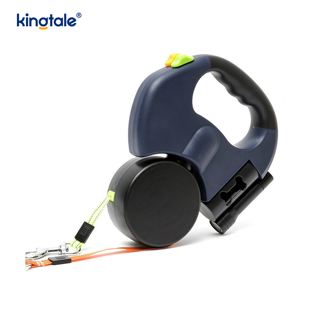 Guinzaglio doppio per cani retrattile a 360 gradi con luce a LED