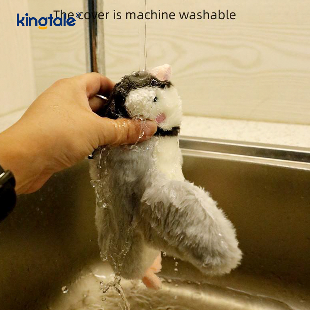 Peluche, realistico uccello/giocattolo elettrico ricaricabile per gatti che emette suoni quando viene accarezzato