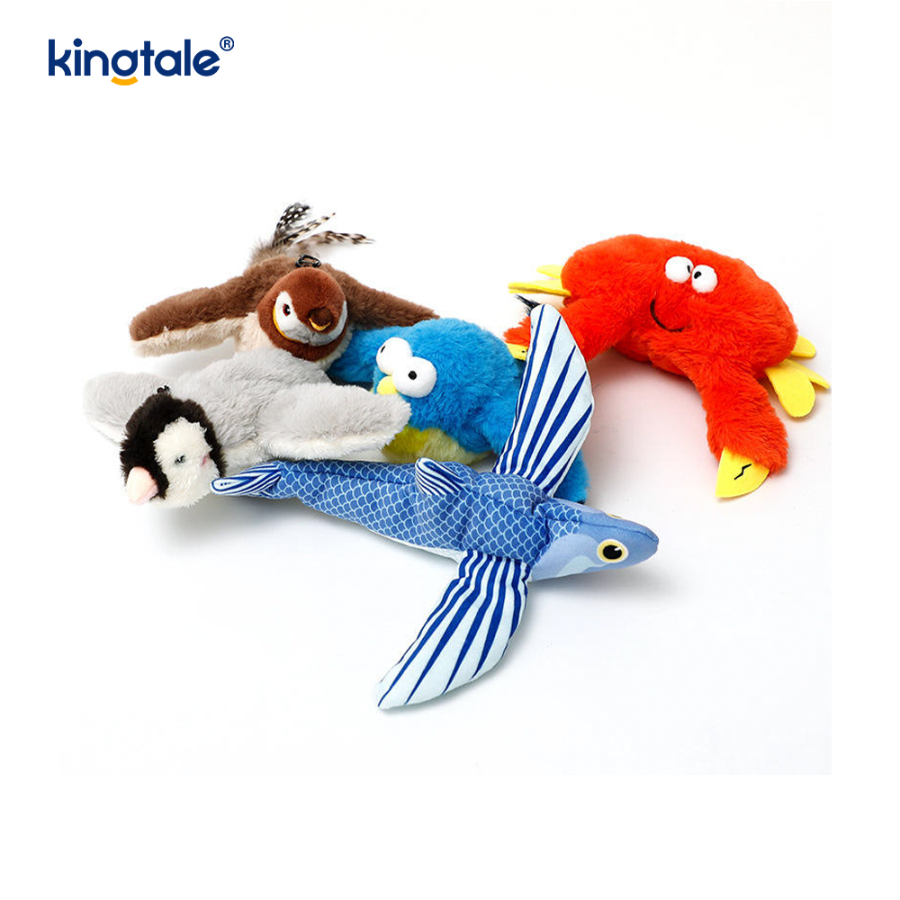 Peluche, realistico uccello/giocattolo elettrico ricaricabile per gatti che emette suoni quando viene accarezzato