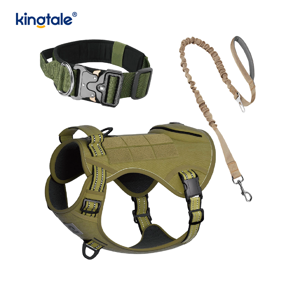 Set di imbracature per guinzaglio per collare per cani in nylon da addestramento con controllo