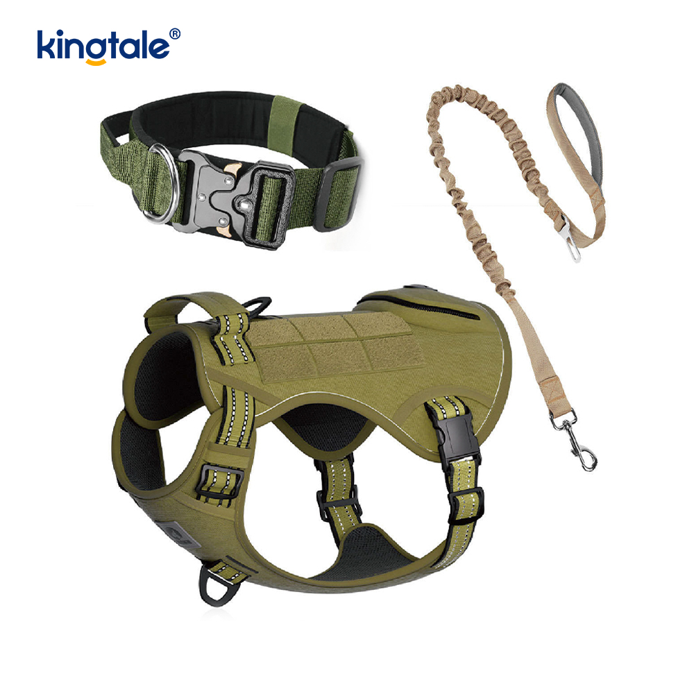 Set di imbracature per guinzaglio per collare per cani in nylon da addestramento con controllo