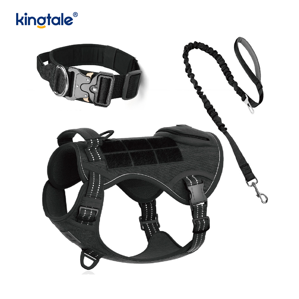 Set di imbracature per guinzaglio per collare per cani in nylon da addestramento con controllo