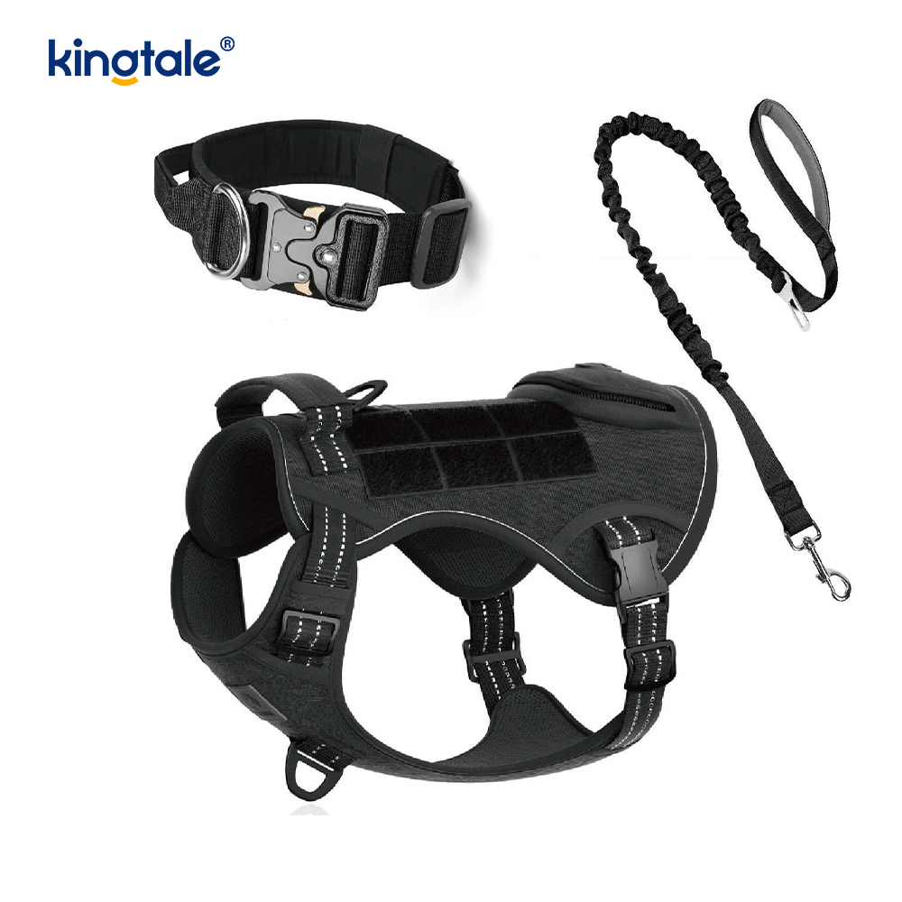 Set di imbracature per guinzaglio per collare per cani in nylon da addestramento con controllo