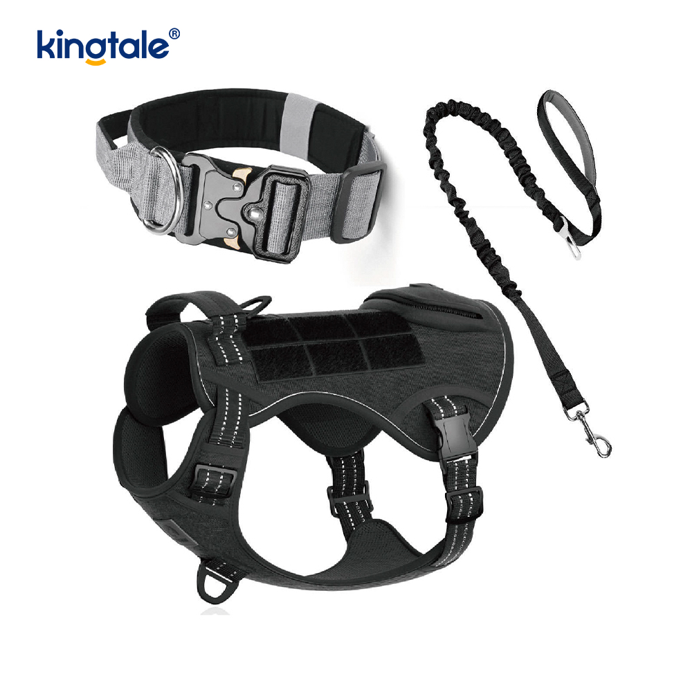 Set di imbracature per guinzaglio per collare per cani in nylon da addestramento con controllo