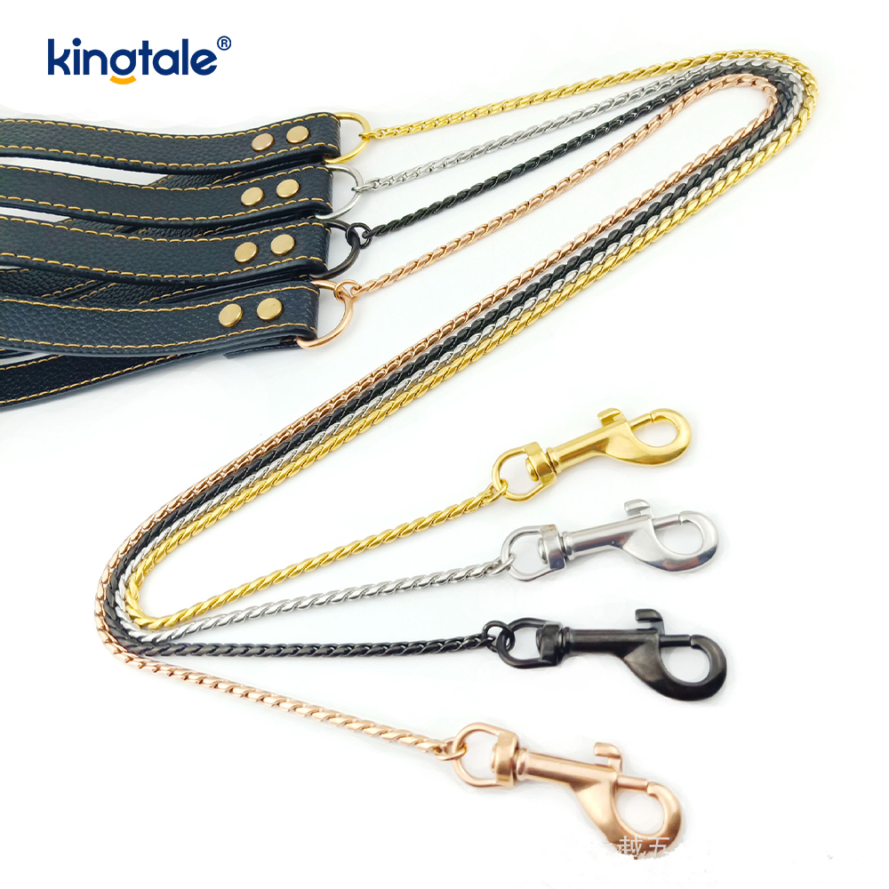 Guinzaglio per cani a catena resistente Guinzaglio a catena per cani da compagnia multicolore in metallo