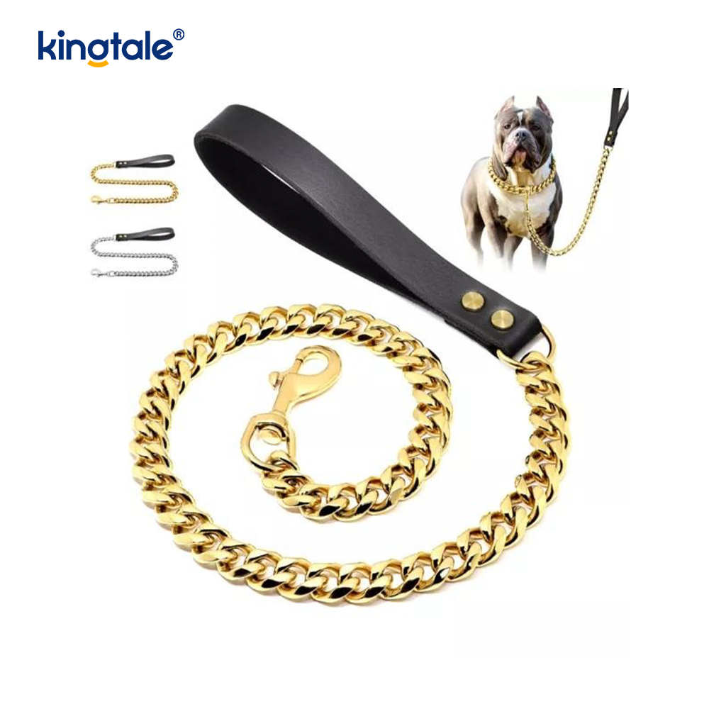 Guinzaglio per cani a catena resistente Guinzaglio a catena per cani da compagnia multicolore in metallo